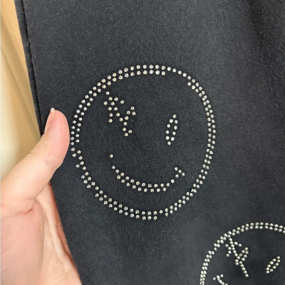 RetroVert All Over Rhinestone Smiley Sweatpants - Picture 5 of 5
